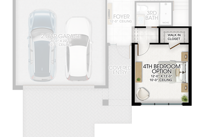 Optional 4th Bedroom in lieu of Den