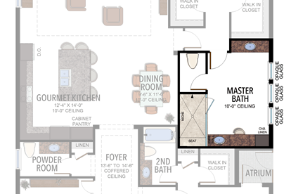 Delete Tub in Master Bathroom