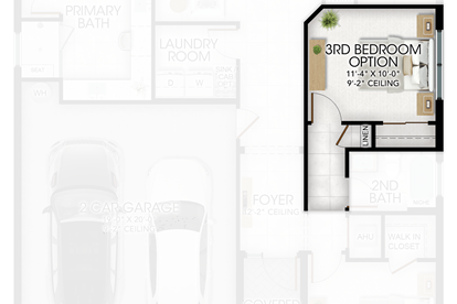 3rd Bedroom in lieu of Den 