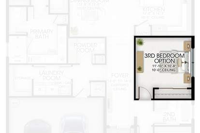 3rd Bedroom in lieu of Den 