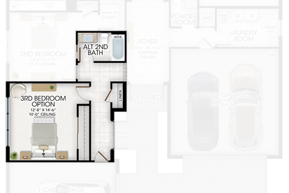 3rd Bedroom in lieu of Den 